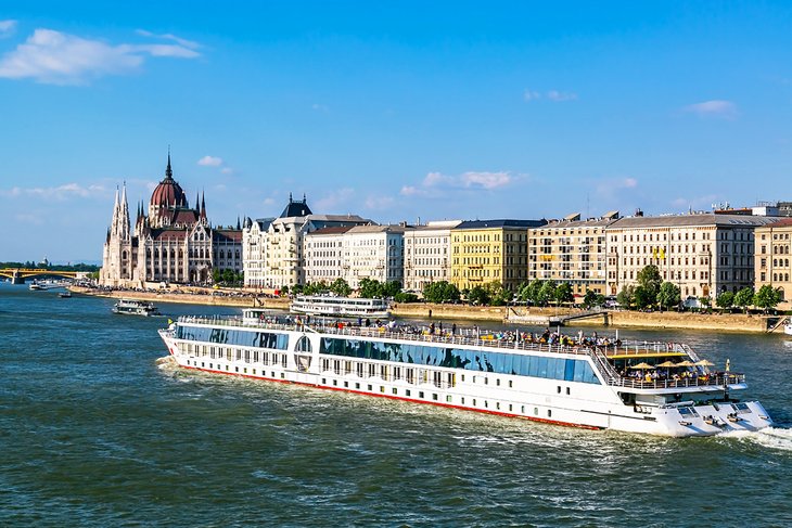 River cruise boat on the Danube in Budapest