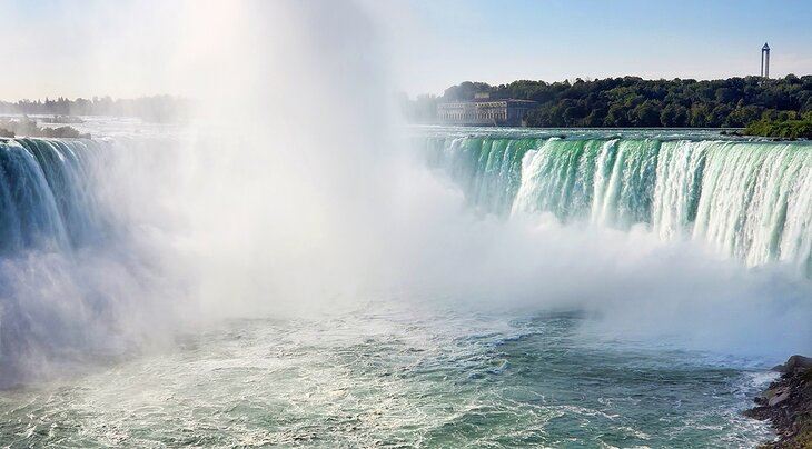 View from shore of Horseshoe Falls, Niagara Falls