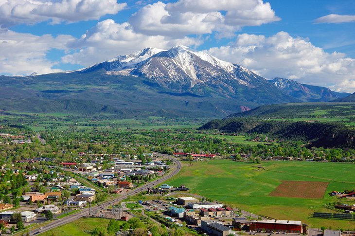 View over Carbondale and Mount Sopris