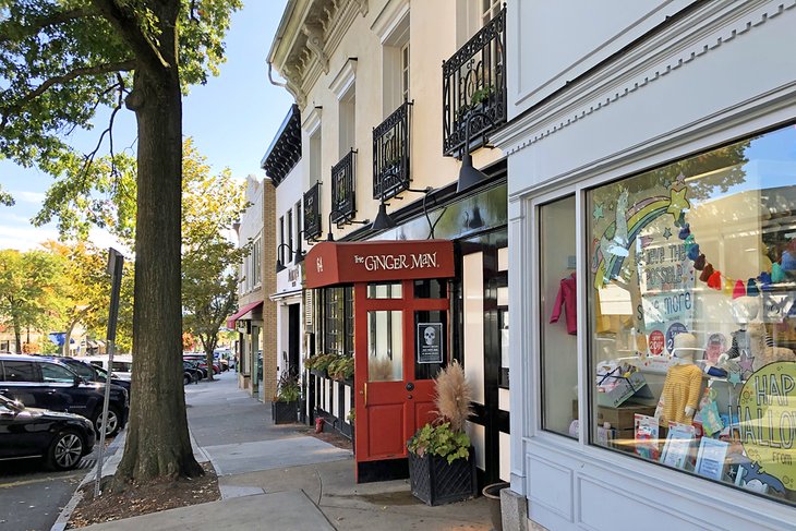 Shops along Greenwich Avenue