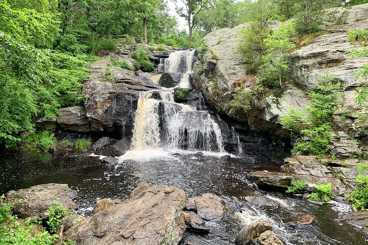 Chapman Falls at Devil's Hopyard State Park in Connecticut