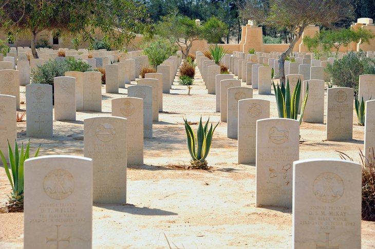Commonwealth Cemetery in El Alamein, Egypt