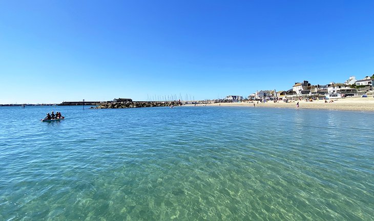 Clear waters off Lyme Regis Beach