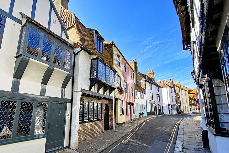 Street scene in Hastings, East Sussex
