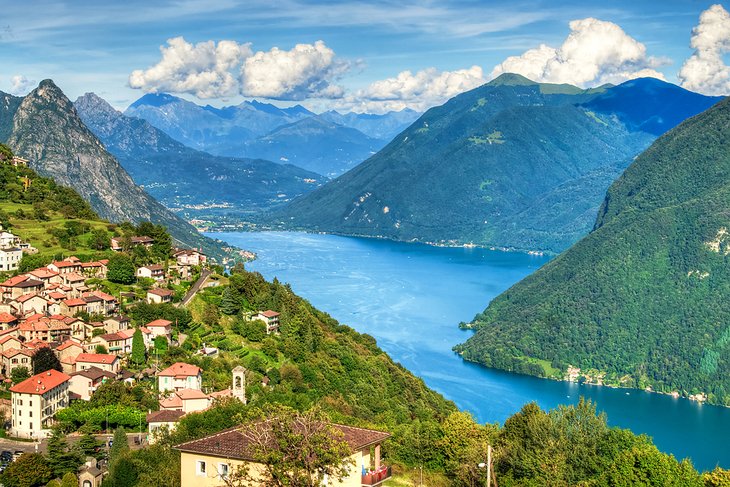 View over Lake Lugano, Switzerland