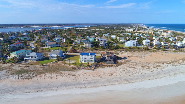 Aerial view of Vilano Beach