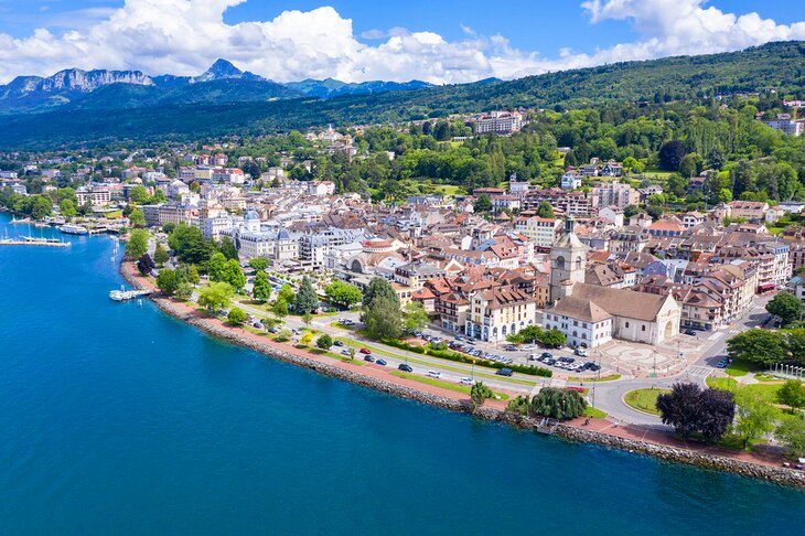 Aerial view Evian-Les-Bains