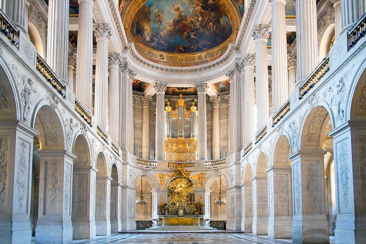 Hall of the Royal Chapel in Versailles Palace