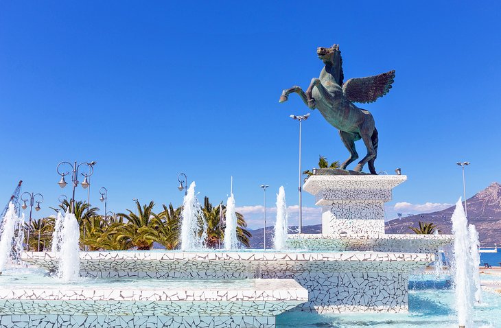 Pegasus statue in Modern Corinth