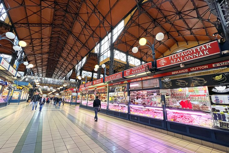 Food for sale in the Central Market Hall