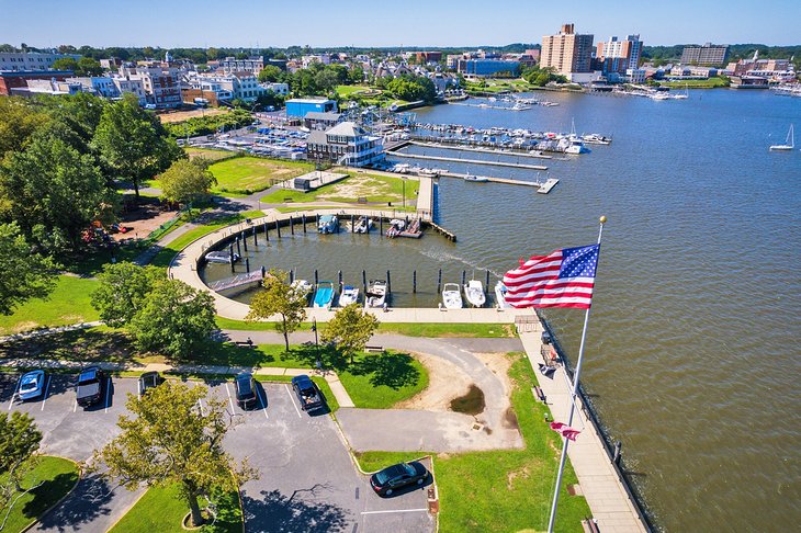 Aerial view of Red Bank, New Jersey