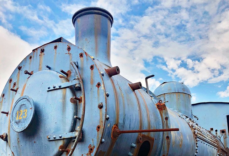 Steam engine at the Oklahoma Railway Museum