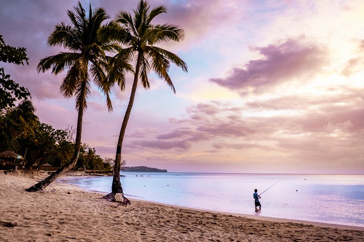 Rodney Bay at sunset