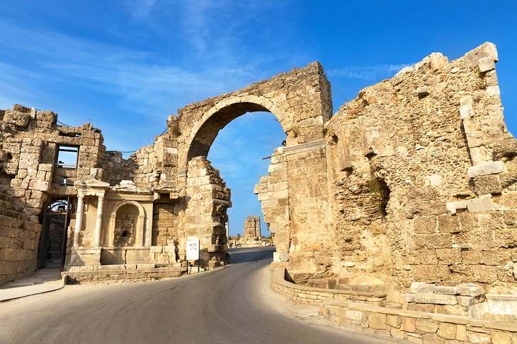 Roman wall entrance to Side Town