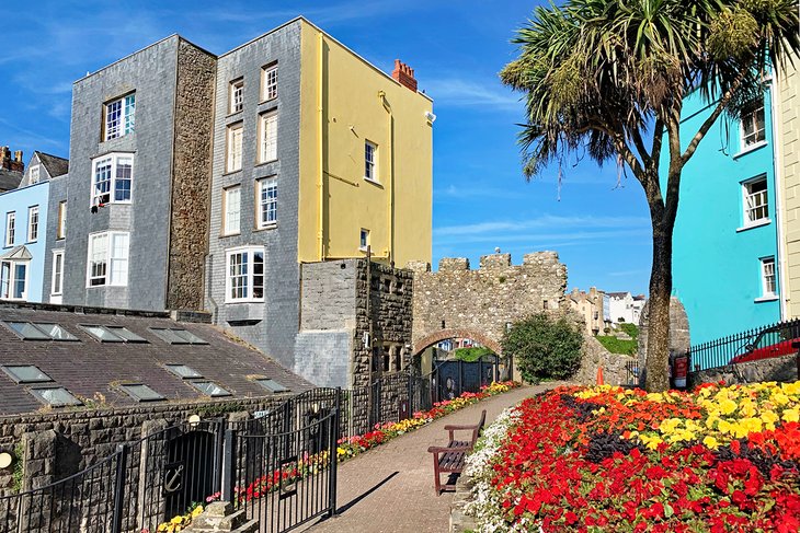 Path through colorful Tenby