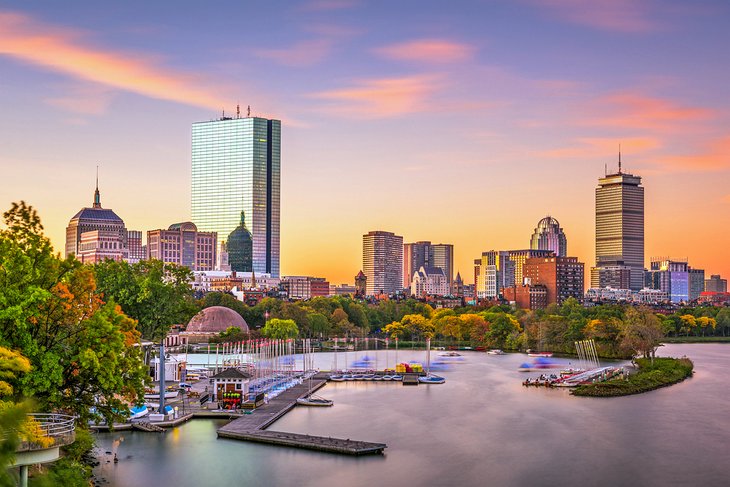 Boston skyline at dawn