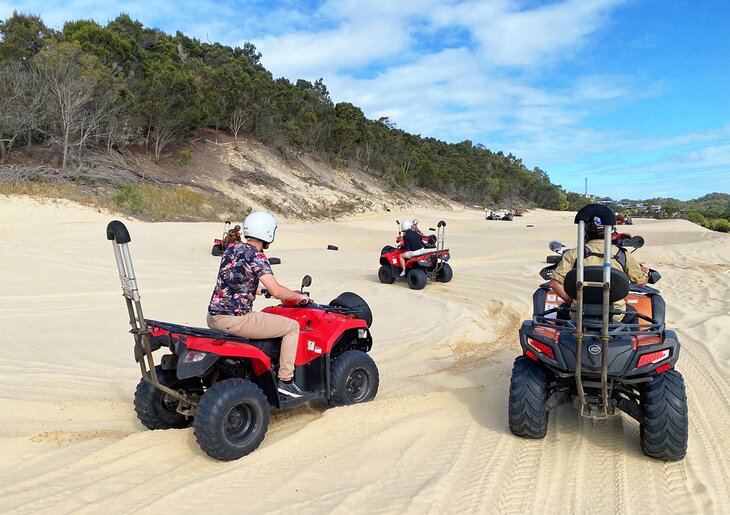 Quad biking at Tangalooma Island Resort