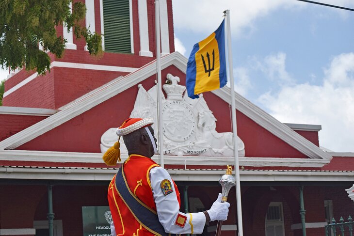 Changing of the guard in Bridgetown, Barbados