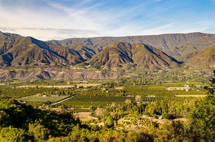 Panoramic view of the Ojai Valley