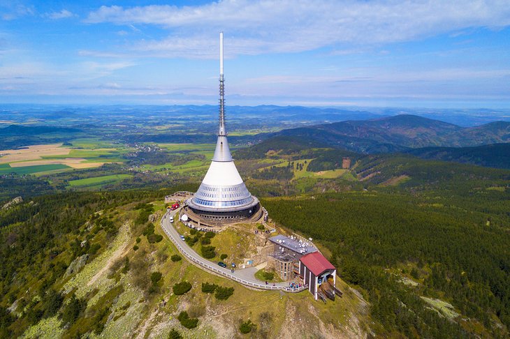 Aerial view of Jested Tower