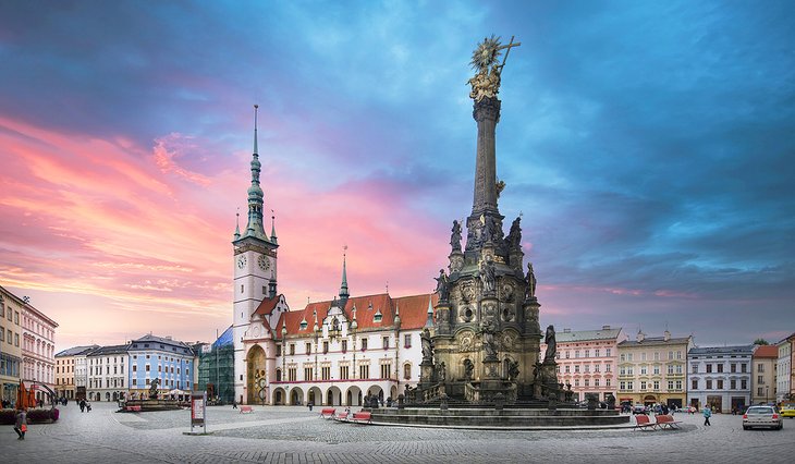 Olomouc, Czech Republic at sunset