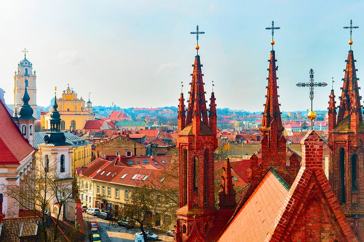 Steeples in Vilnius Old Town, Lithuania