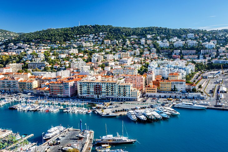 Aerial view of the Port of Nice