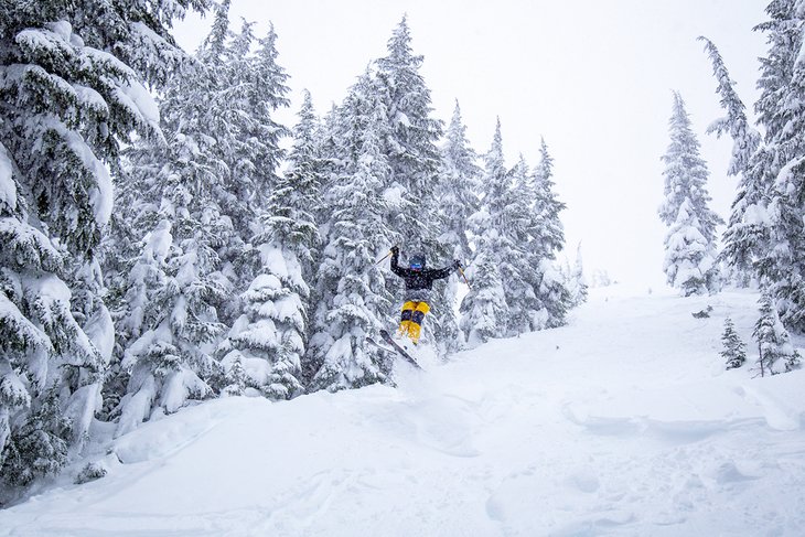 Powder day at Silver Mountain Resort in Kellogg, Idaho