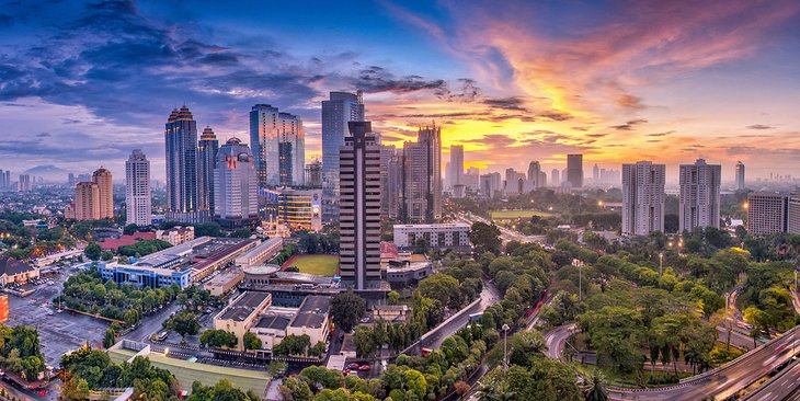 Jakarta at sunset