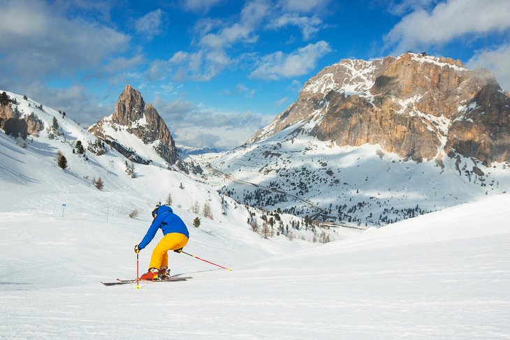 Skier at Cortina d'Ampezzo
