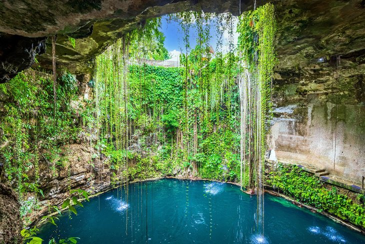 Ik-Kil Cenote, a popular stop on a Chichen Itza tour with a private guide
