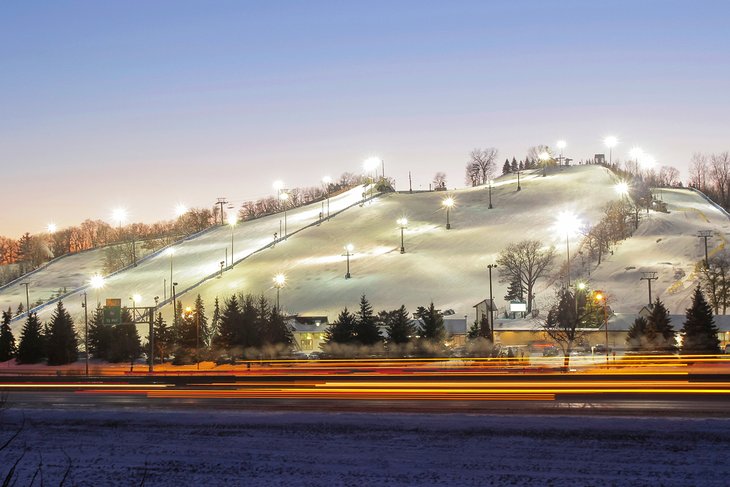 Night skiing at Buck Hill Ski Area