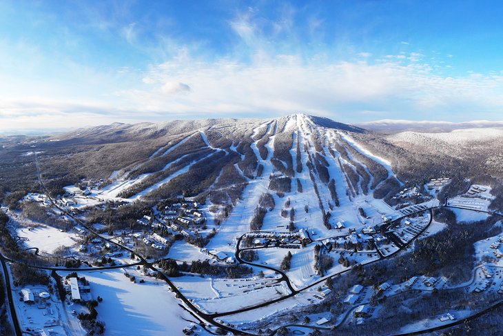 Aerial view of Mount Snow, Vermont