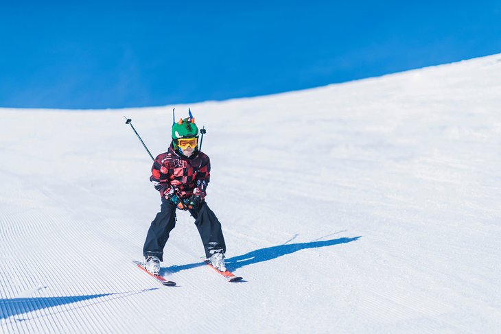 Child skiing