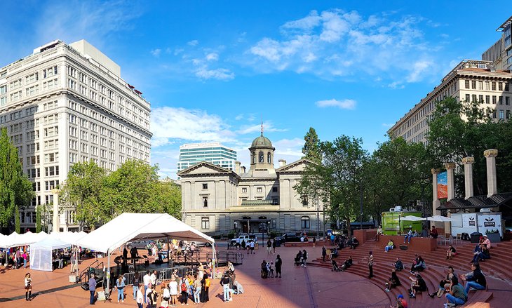 Pioneer Courthouse Square in Portland