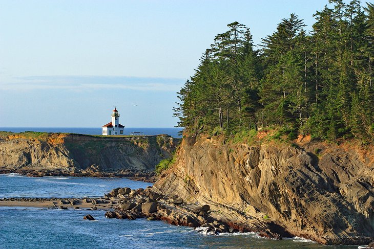 Cape Arago Lighthouse from Sunset Bay State Park