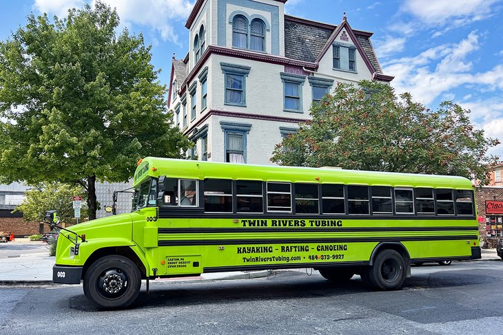 Tubing bus in Easton