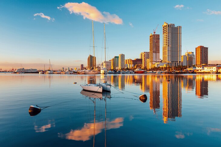 Skyline of Manila City and Manila Bay