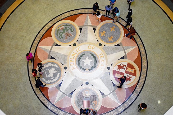 Floor inside the Texas State Capitol
