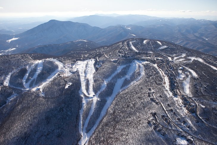 Aerial view of Wintergreen Mountain, Virginia