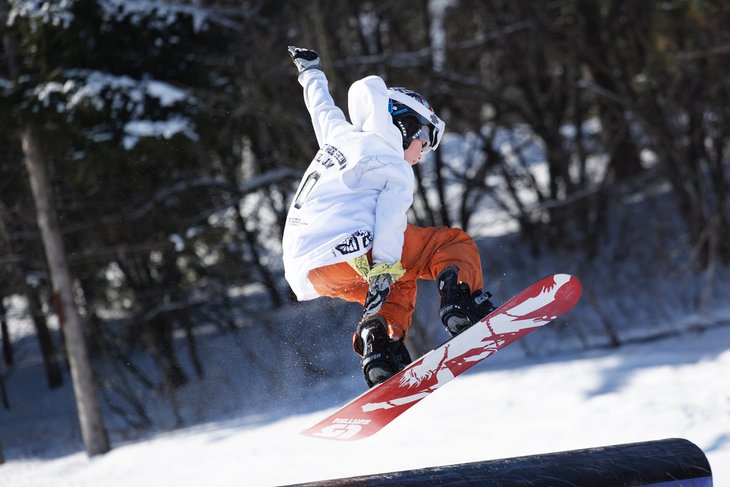 Snowboarder at Tyrol Basin