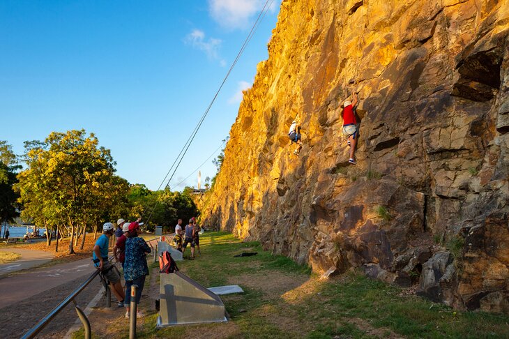 Rock climbing at Kangaroo Point