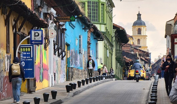 A street in La Candelaria, Bogota