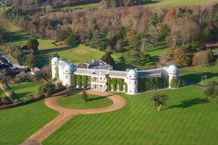 Aerial view of Goodwood House