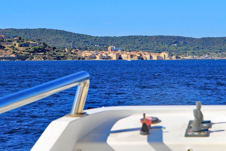 View of Saint-Tropez from a ferry