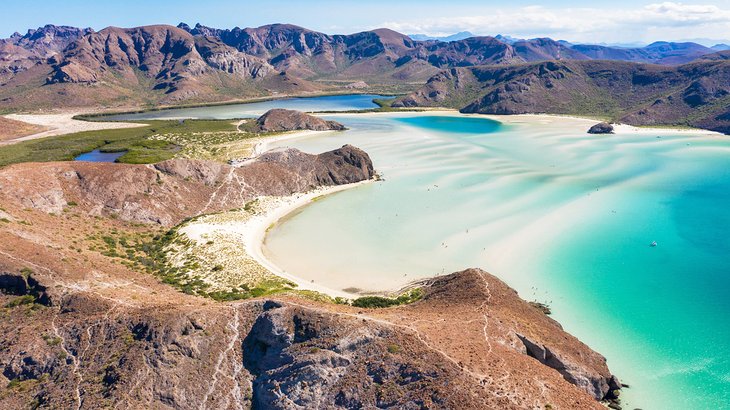 Aerial view of Playa Balandra