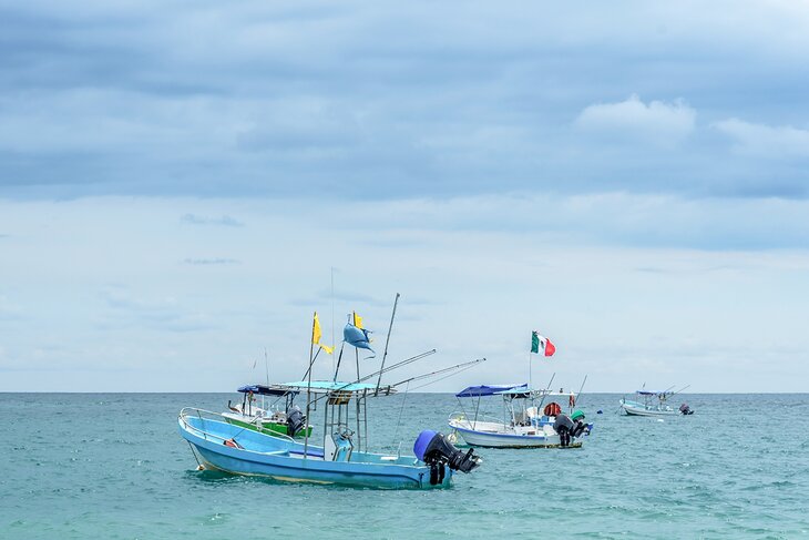 Fishing boats off Puerto Escondido