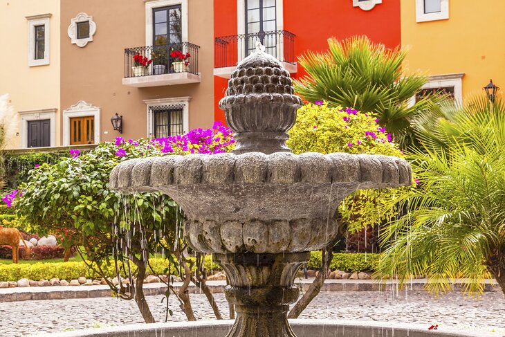 Fountain at a luxury hotel in San Miguel de Allende