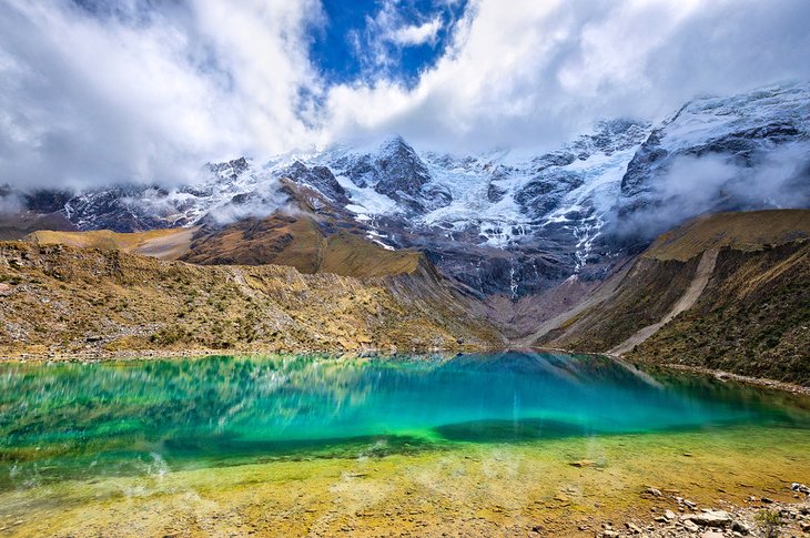 Humantay Lake on the trek to Salcantay Mountain