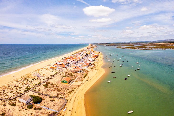 Aerial view of Ilha de Faro